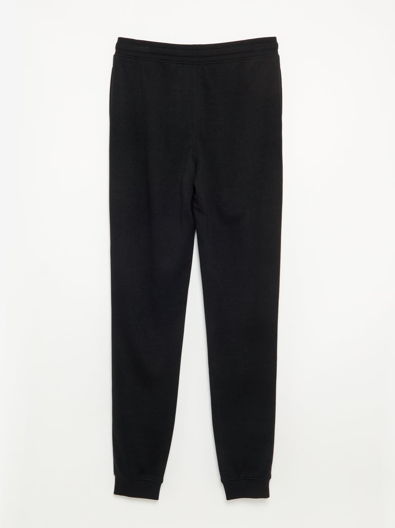 Calças de jogging lisas Preto - Kiabi