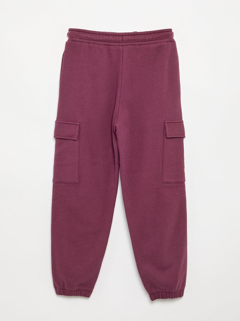 Calças de jogging lisas Violeta - Kiabi