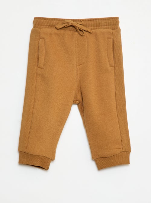 Calças de jogging mescladas em french terry - Kiabi