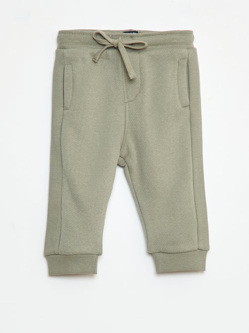 Calças de jogging mescladas em french terry - Kiabi