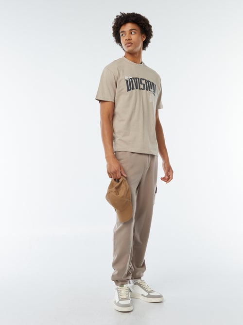 Calças de jogging multibolsos em moletom leve - Kiabi