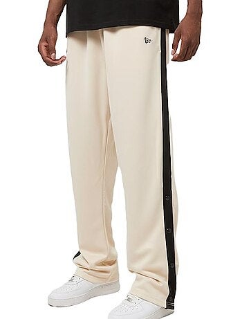 Calças de Jogging New Era Straight para Homem Bege/Preto