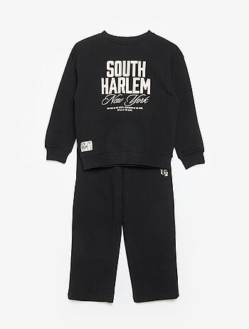 Calças de jogging para homem em moletão French Terry com cintura elástica