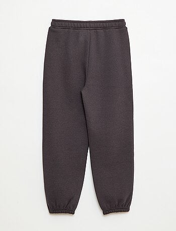 Calças de jogging quentes lisas com forro polar