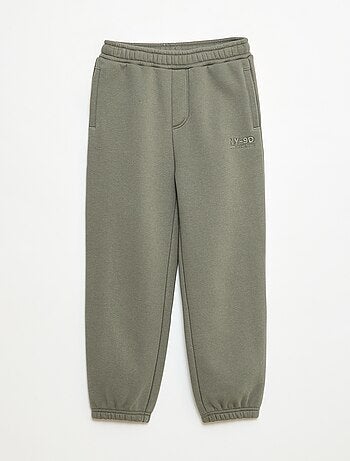 Calças de jogging quentes lisas com forro polar