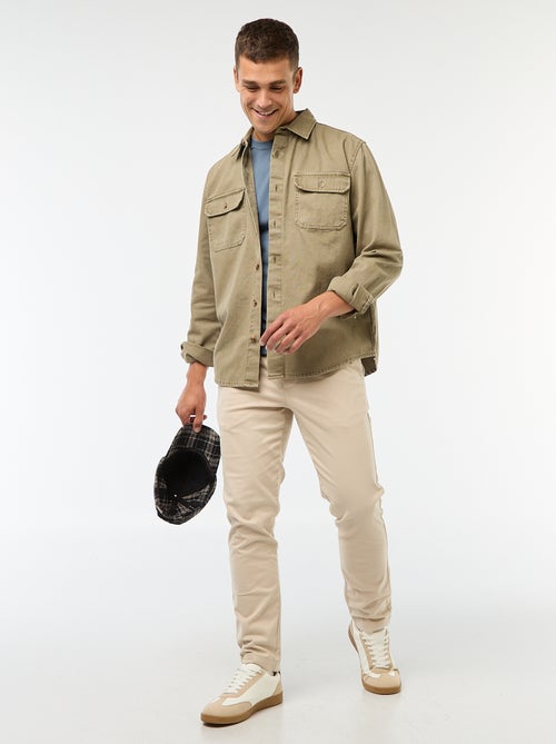 Calças de jogging slim lisas - Kiabi