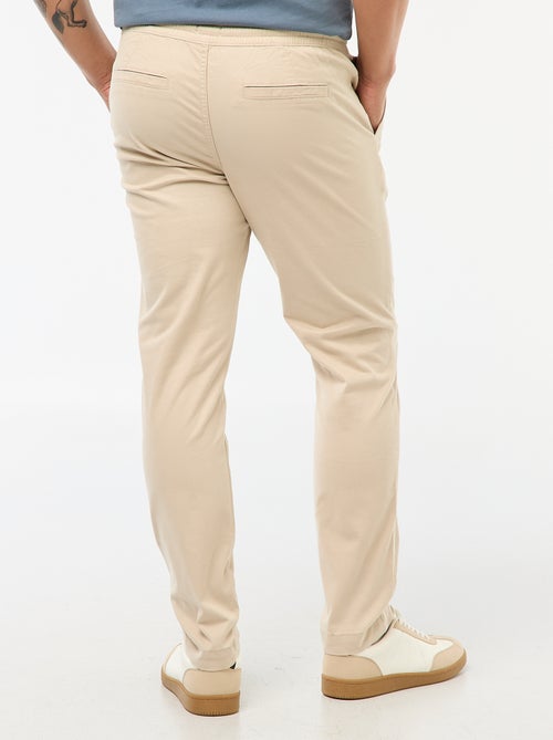 Calças de jogging slim lisas - Kiabi