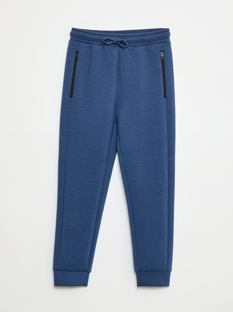 Calças de jogging tipo neoprene Azul - Kiabi