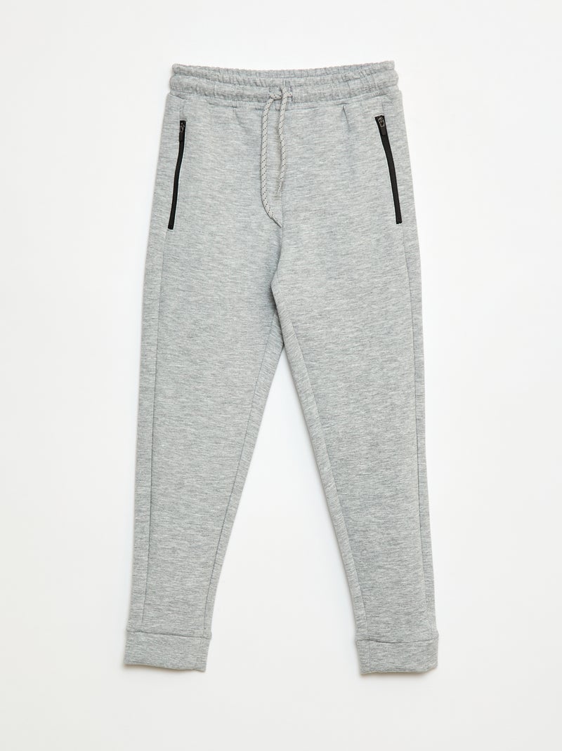 Calças de jogging tipo neoprene Cinza - Kiabi