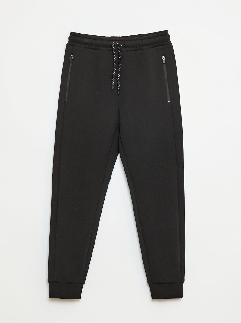 Calças de jogging tipo neoprene Preto - Kiabi
