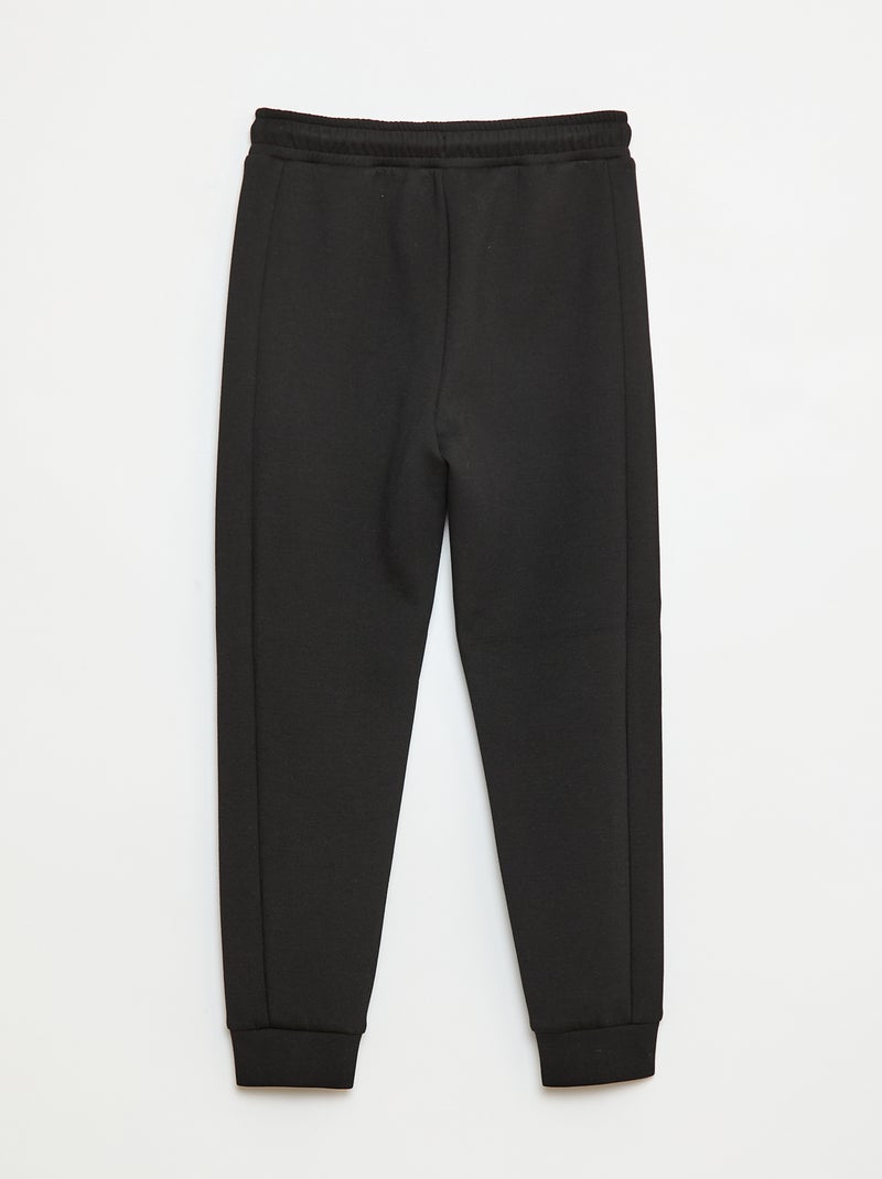 Calças de jogging tipo neoprene Preto - Kiabi