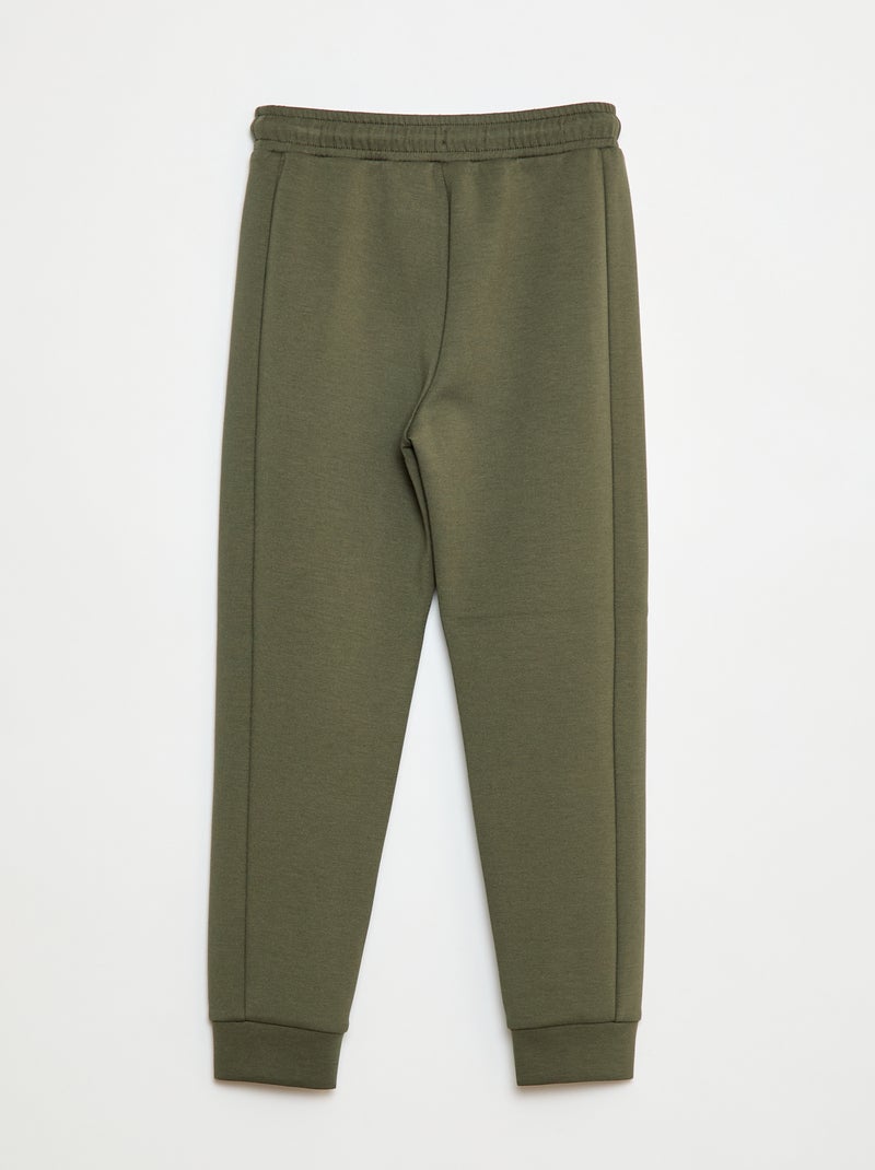 Calças de jogging tipo neoprene Verde - Kiabi