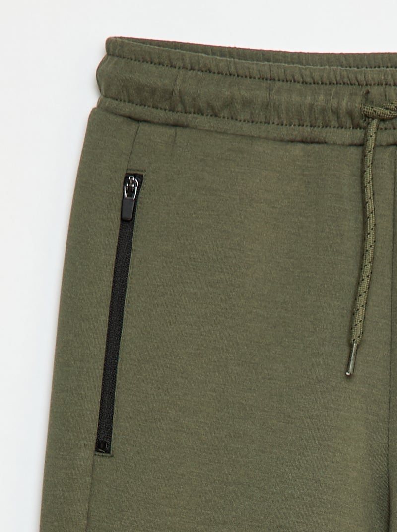 Calças de jogging tipo neoprene Verde - Kiabi