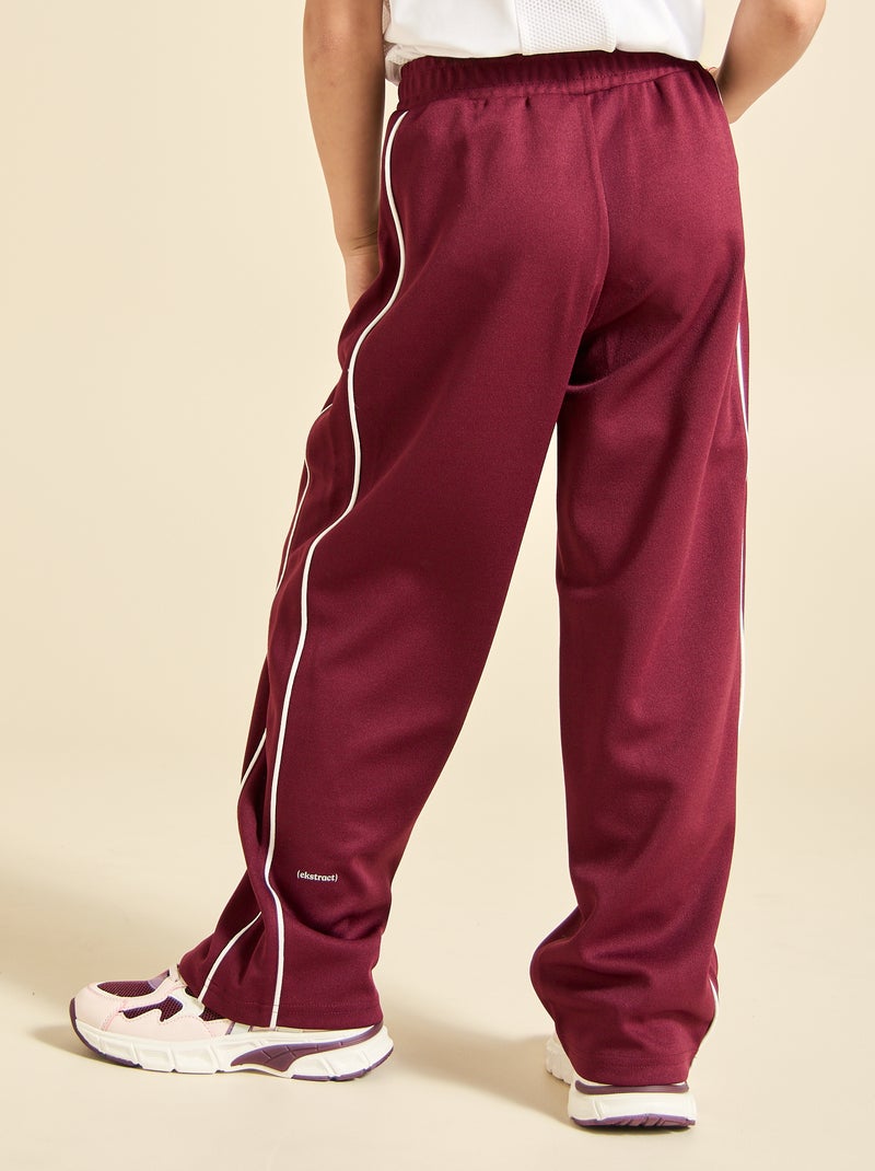 Calças de jogging wide leg Vermelho - Kiabi