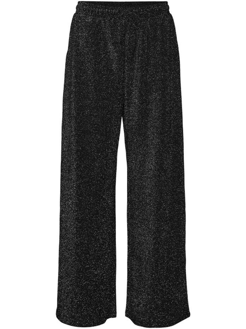 Calças de Lantejoulas Fluidas Pretas para Mulher Vero Moda Preto - Kiabi