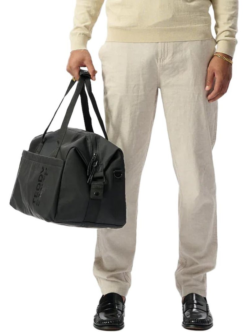Calças de Linho Bege Teddy Smith para Homem Bege - Kiabi