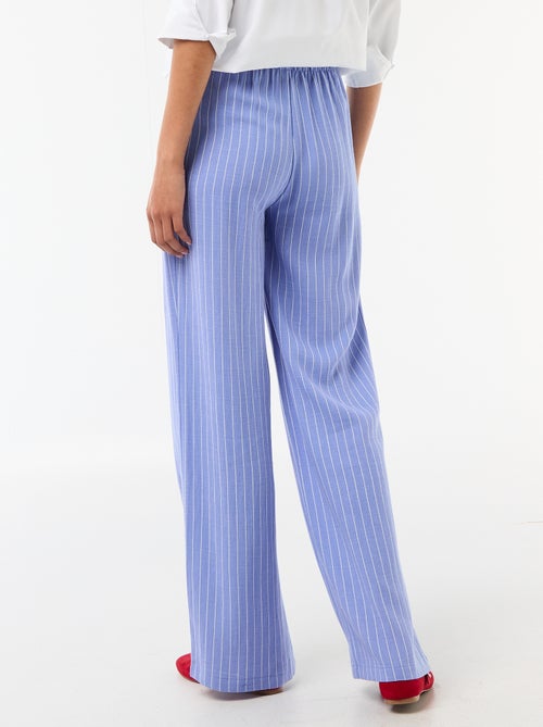 Calças de linho com 2 bolsos - Kiabi