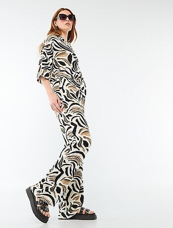 Calças de linho com 2 bolsos