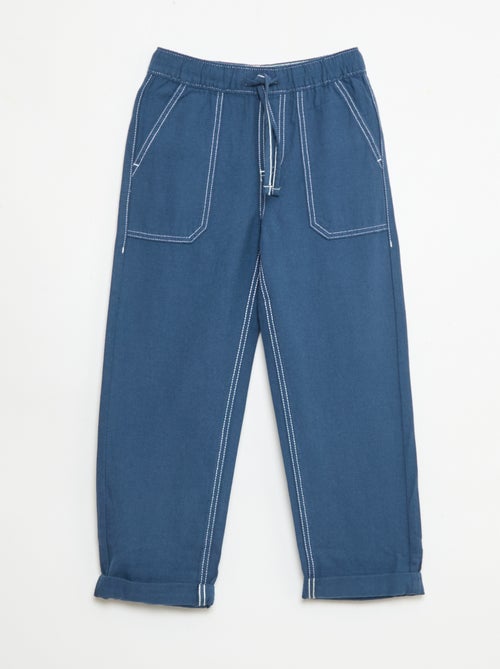 Calças de linho misturado - Kiabi