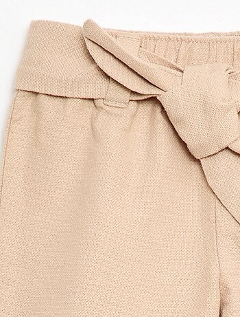 Calças de linho misturado