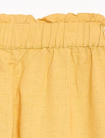 Calças de linho misturado