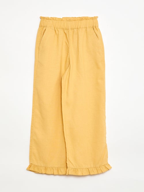 Calças de linho misturado - Kiabi