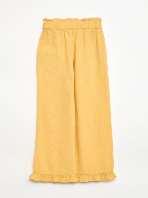 Calças de linho misturado - Kiabi