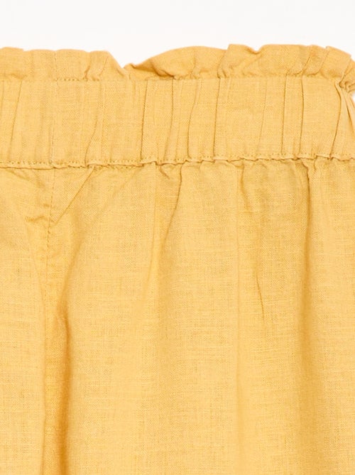 Calças de linho misturado - Kiabi