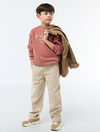 Calças de linho misturado