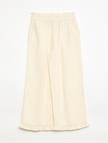 Calças de linho misturado