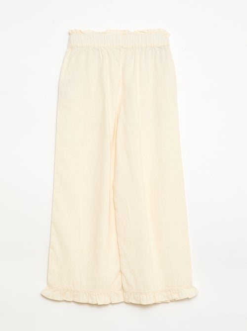 Calças de linho misturado - Kiabi