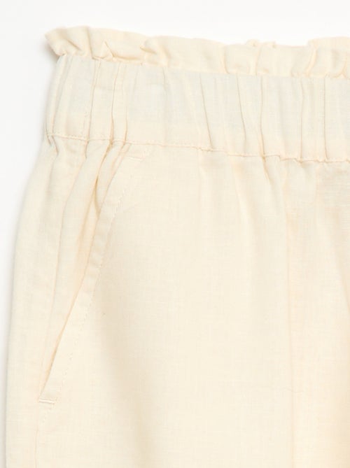 Calças de linho misturado - Kiabi