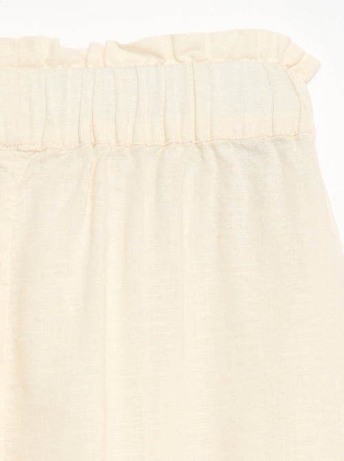 Calças de linho misturado - Kiabi