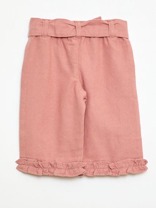 Calças de linho misturado - Kiabi