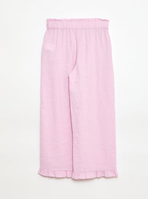 Calças de linho misturado - Kiabi
