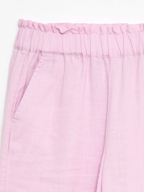 Calças de linho misturado - Kiabi