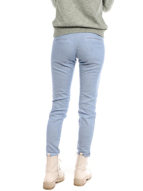 Calças de lona azuis teddy smith amber para mulher - Kiabi