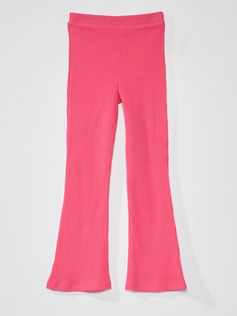 Leggings de malha canelada - ROSA - Kiabi - 15.00€