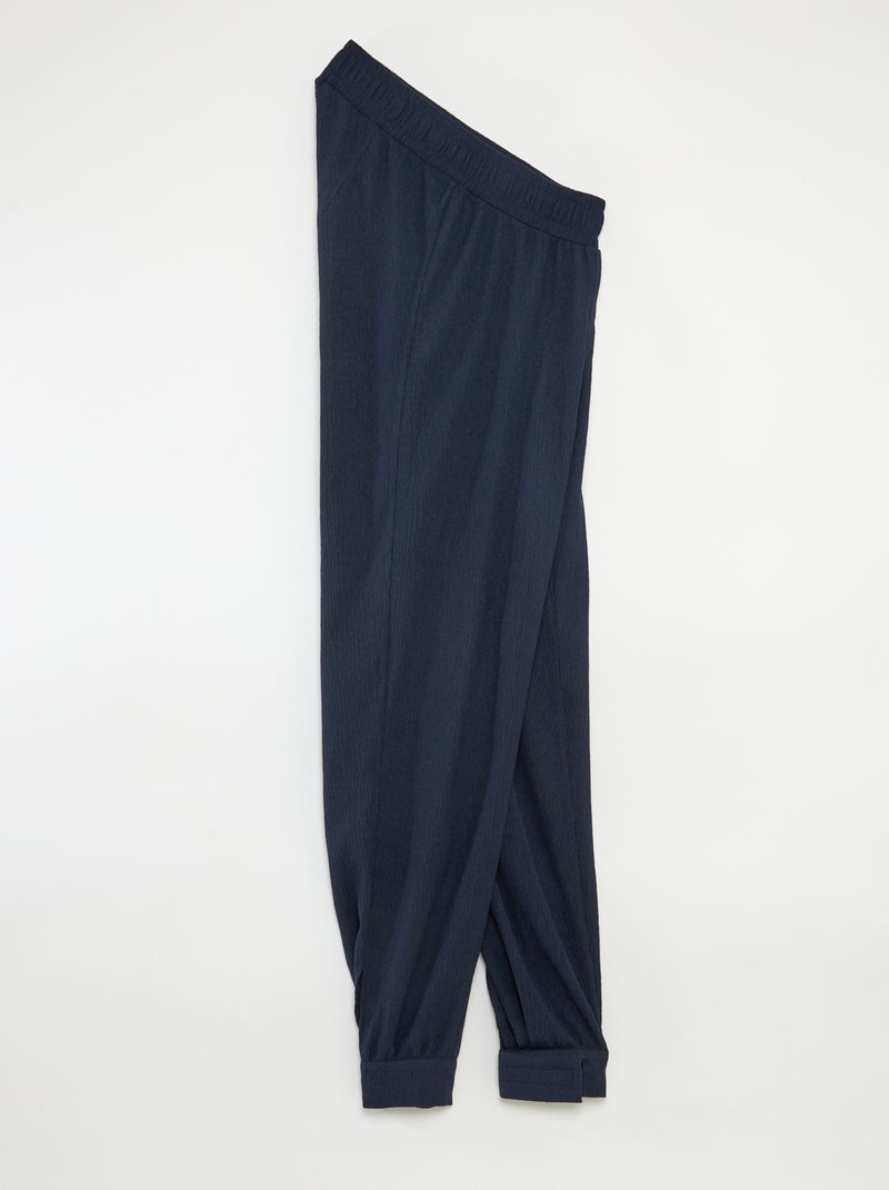 Calças de malha crepe - coleção fácil de vestir PRETO - Kiabi