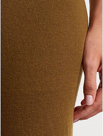 Calças de malha lurex de perna larga para mulher dilvin