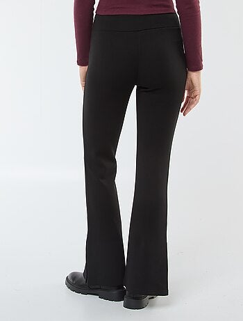 Calças de malha pesada e suave com corte bootcut