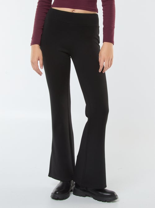 Calças de malha pesada e suave com corte bootcut - Kiabi