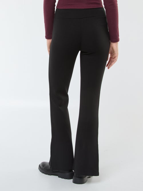 Calças de malha pesada e suave com corte bootcut - Kiabi