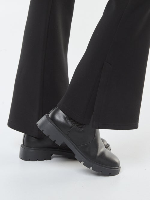 Calças de malha pesada e suave com corte bootcut - Kiabi