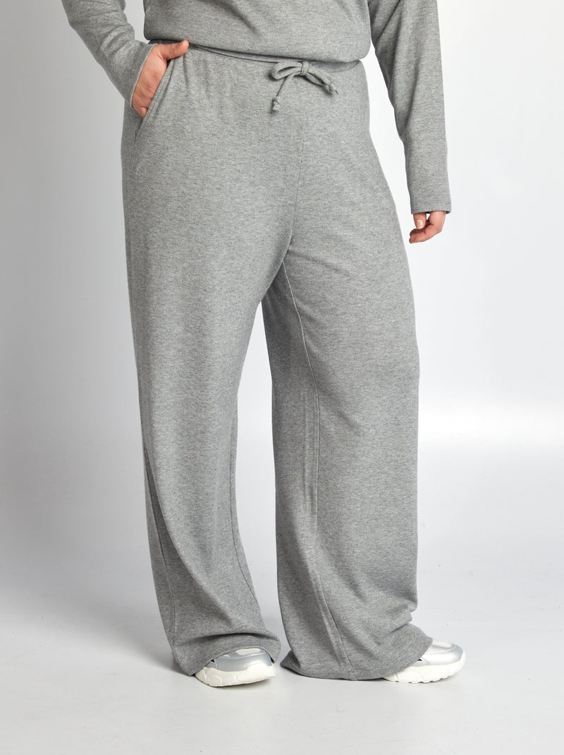 Calças de malha suave CINZA - Kiabi