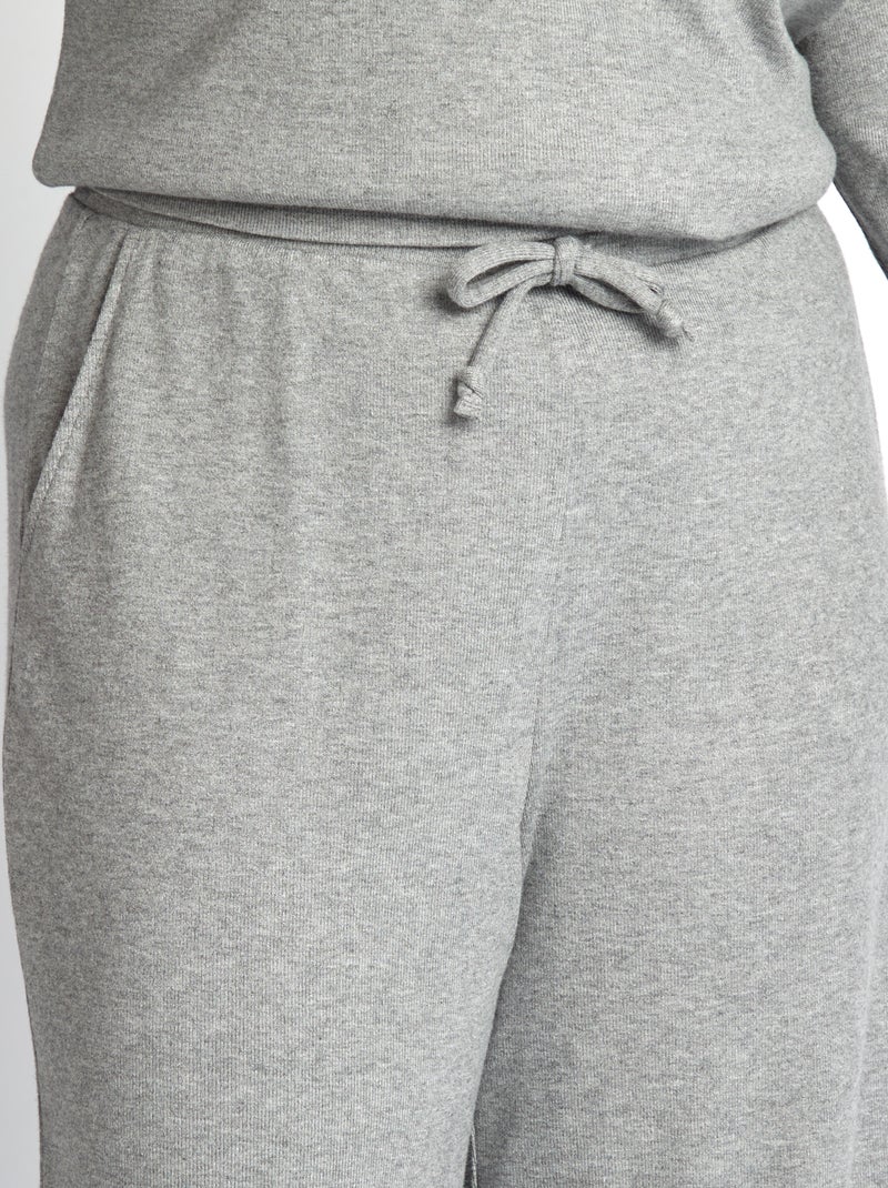 Calças de malha suave CINZA - Kiabi