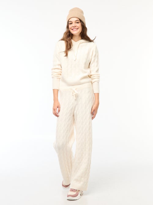 Calças de malha torcida - Kiabi