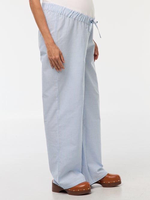 Calças de maternidade às riscas - Kiabi