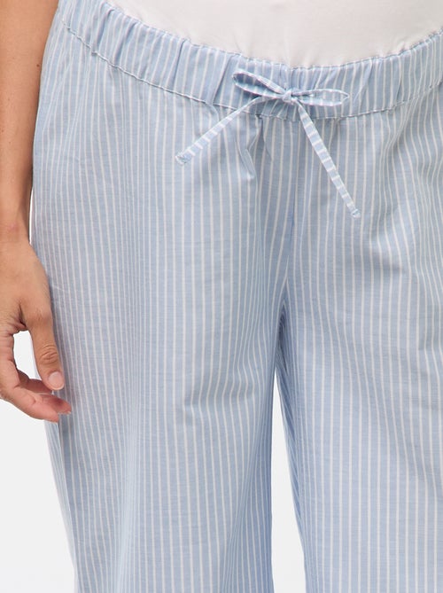 Calças de maternidade às riscas - Kiabi