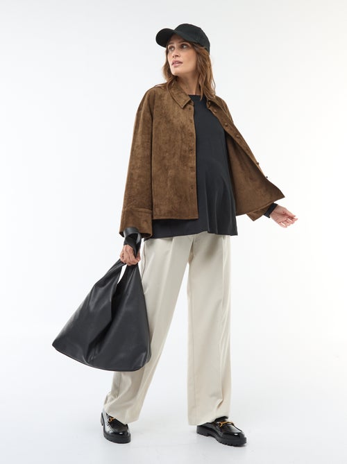 Calças de maternidade de corte largo - Kiabi